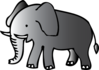 Cute Walking Elephant Clip Art